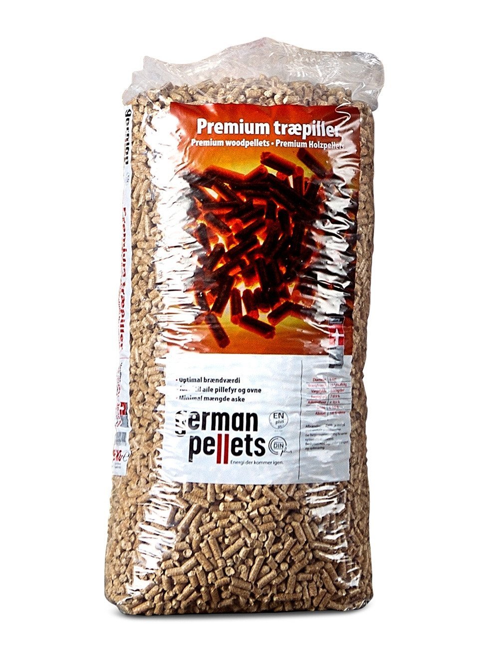 German Pellets - Premium træpiller i poser - 6 mm.