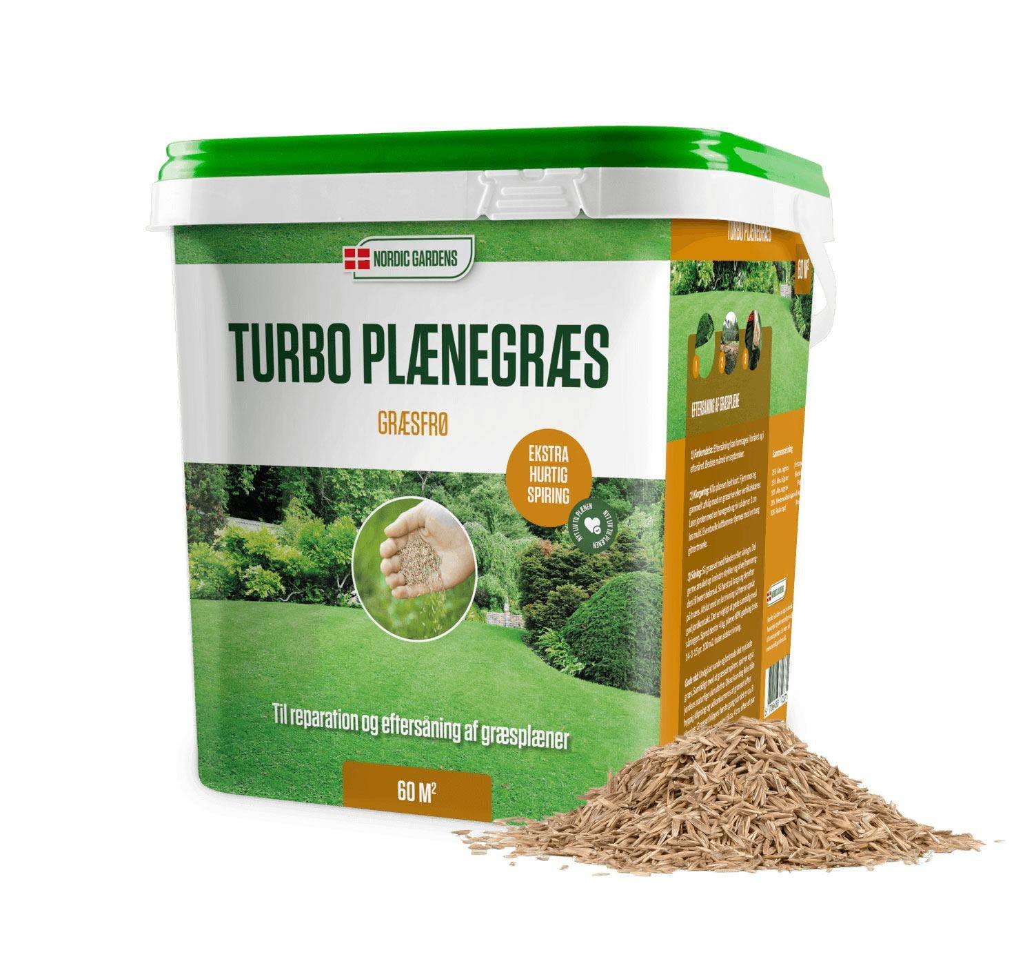 Turbo græsfrø plænegræs 5 liter